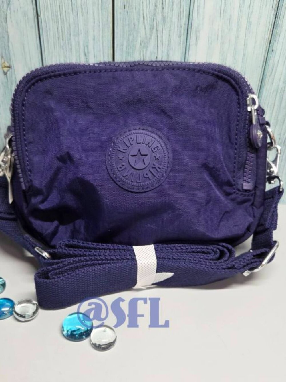 Kipling Cahir Crossbody Bag Convertible Mini Backpack Purse Satchel Moonlit Blue